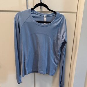 lululemon athletica Light Blue Long Sleeve Top